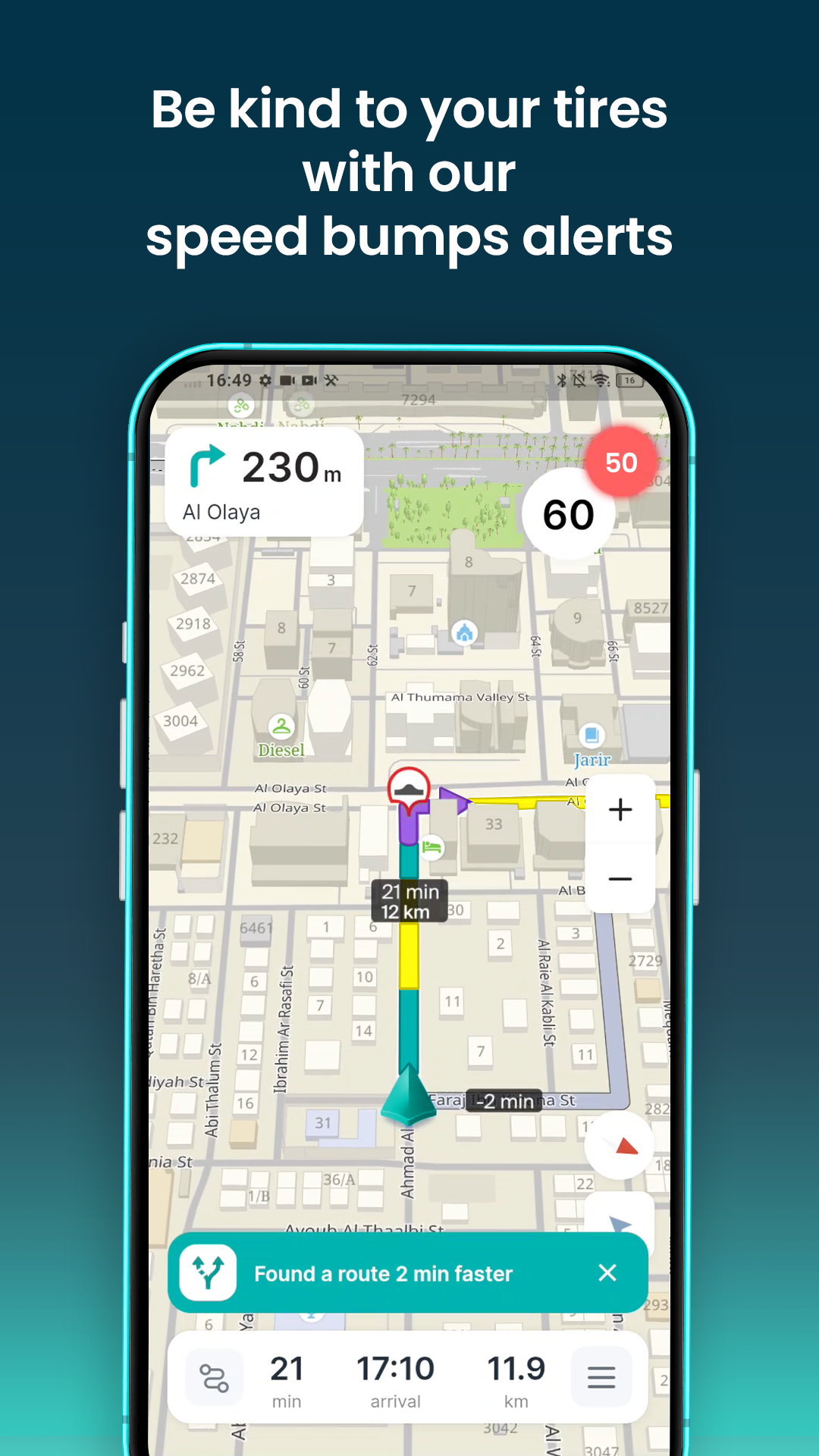 Speed ​​bump alert keeps your car safe, especially your tires